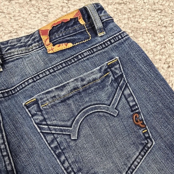 Cult of Individuality Jeans Mens 34x34 Blue Rebel Slim Medium Wash Button Fly - Picture 10 of 15